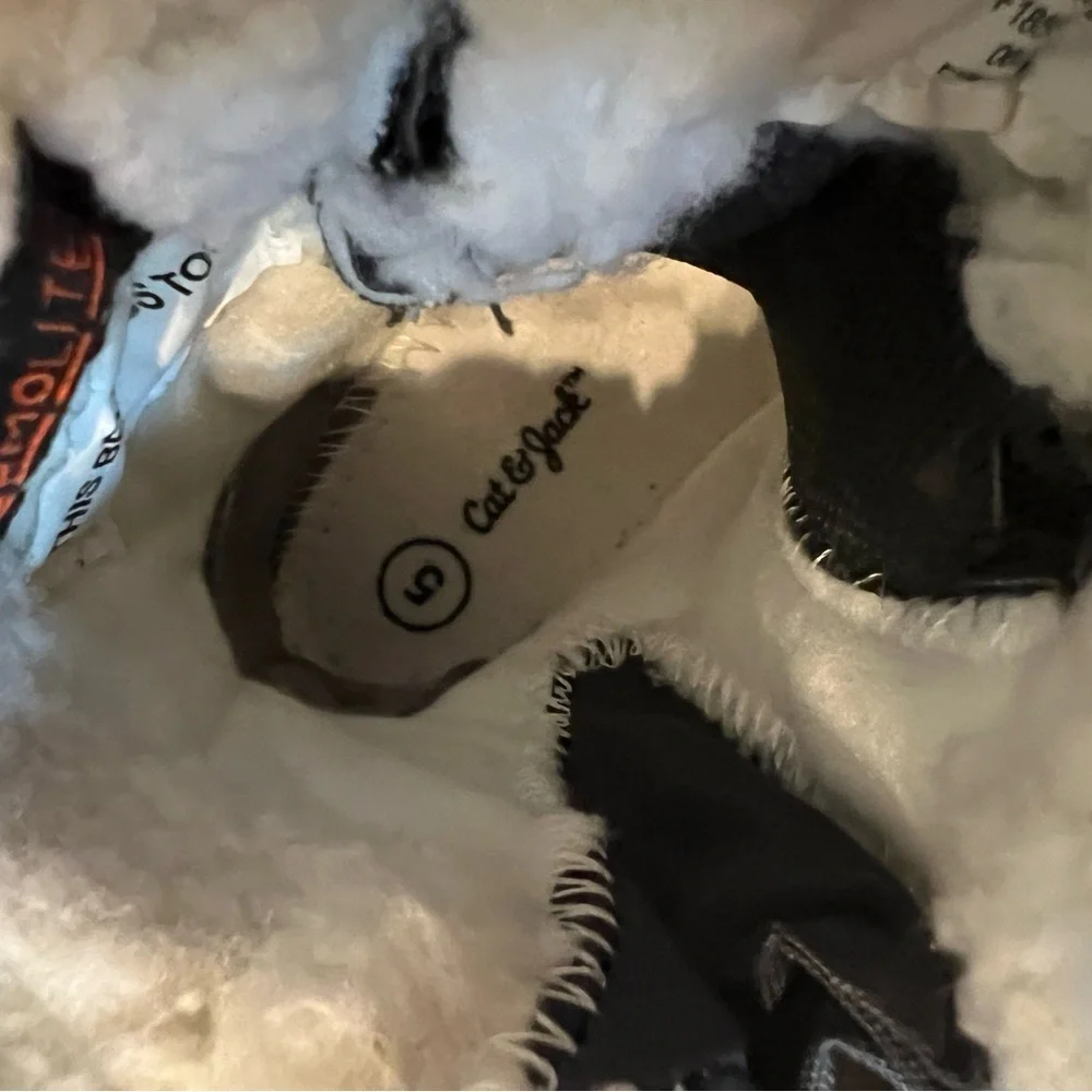 Cat & Jack Gray and Pink Rain & Snow Boots Waterproof